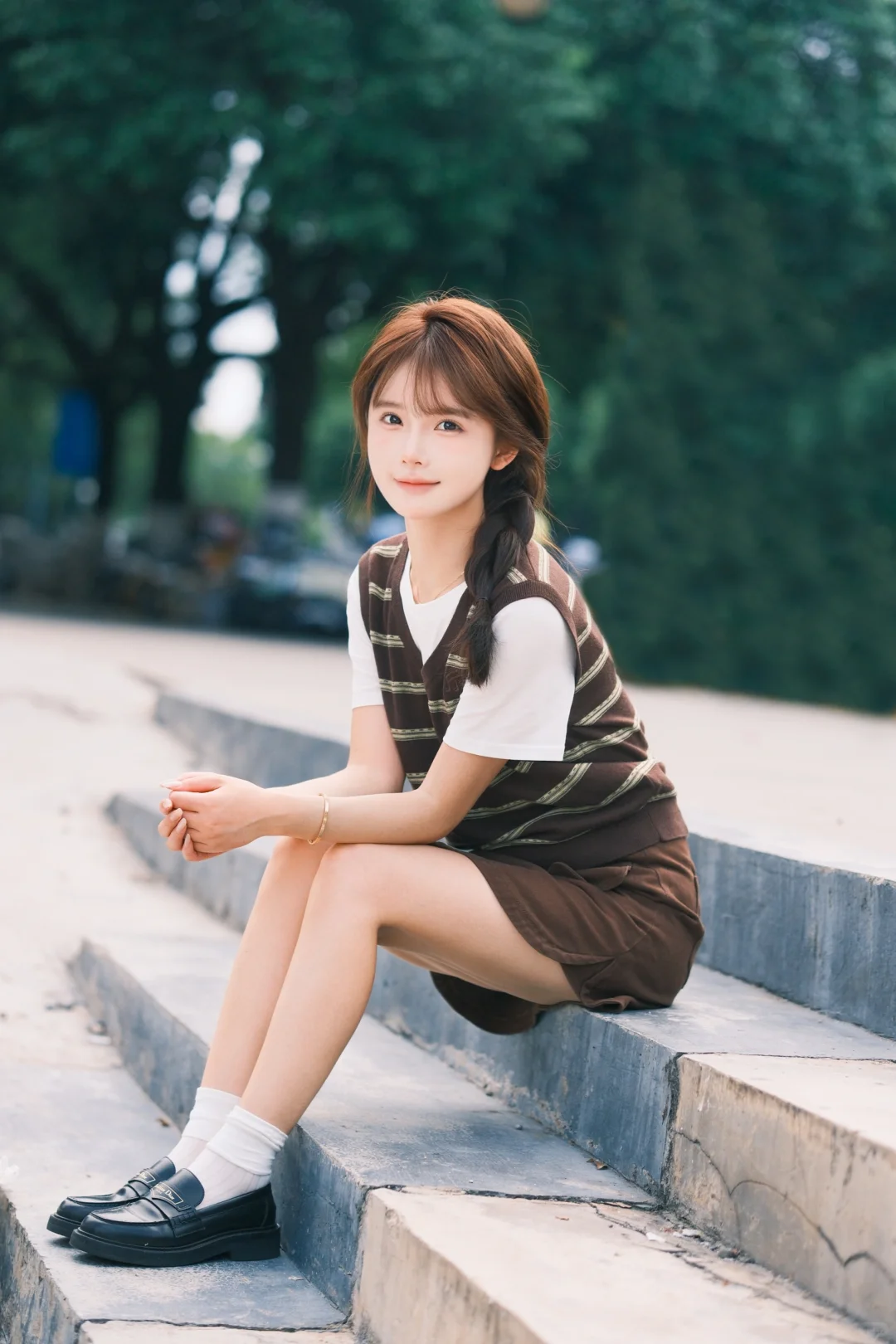 马路边这样拍太干净啦