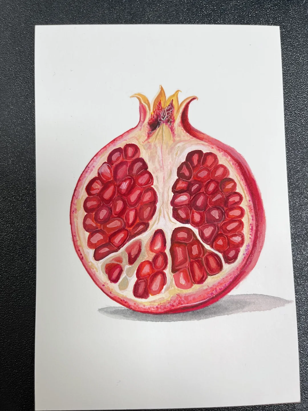 丙烯马克笔|石榴（附步骤图）