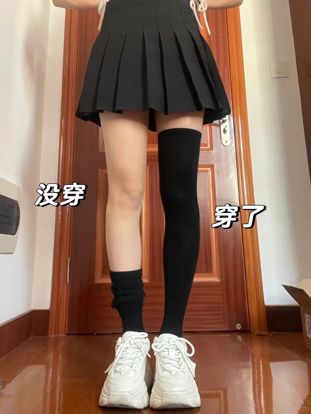 vocal😭压力的过膝袜真有这么🐮？巨显瘦！