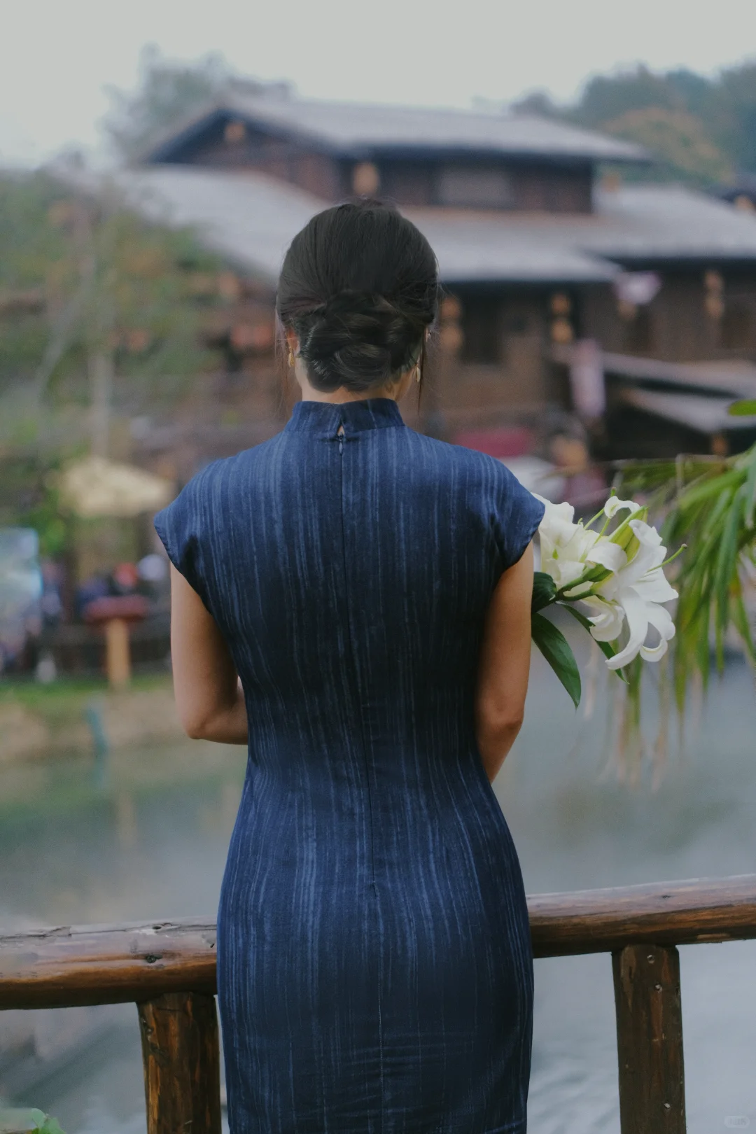 和不愿意擦边的男朋友，一起拍的江夏里旗袍