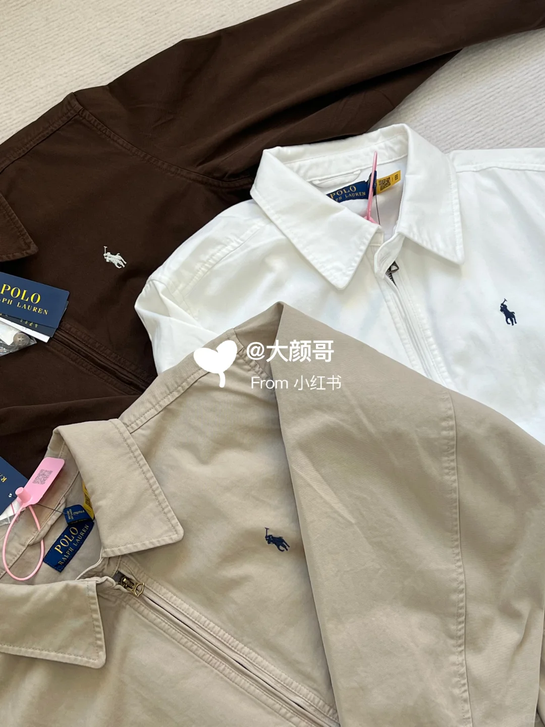 终于集齐拉夫劳伦女款老干部夹克三色！