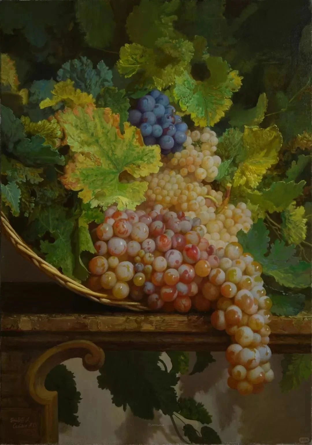 这位大师画得葡萄绝了，简直不能更娇艳！