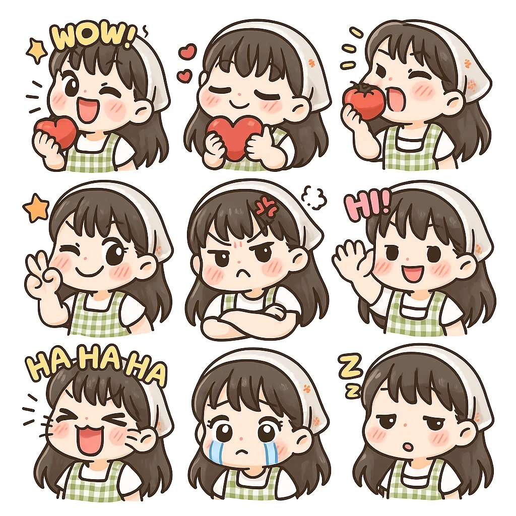 chibi风格表情包贴纸生成教程❗效果好好