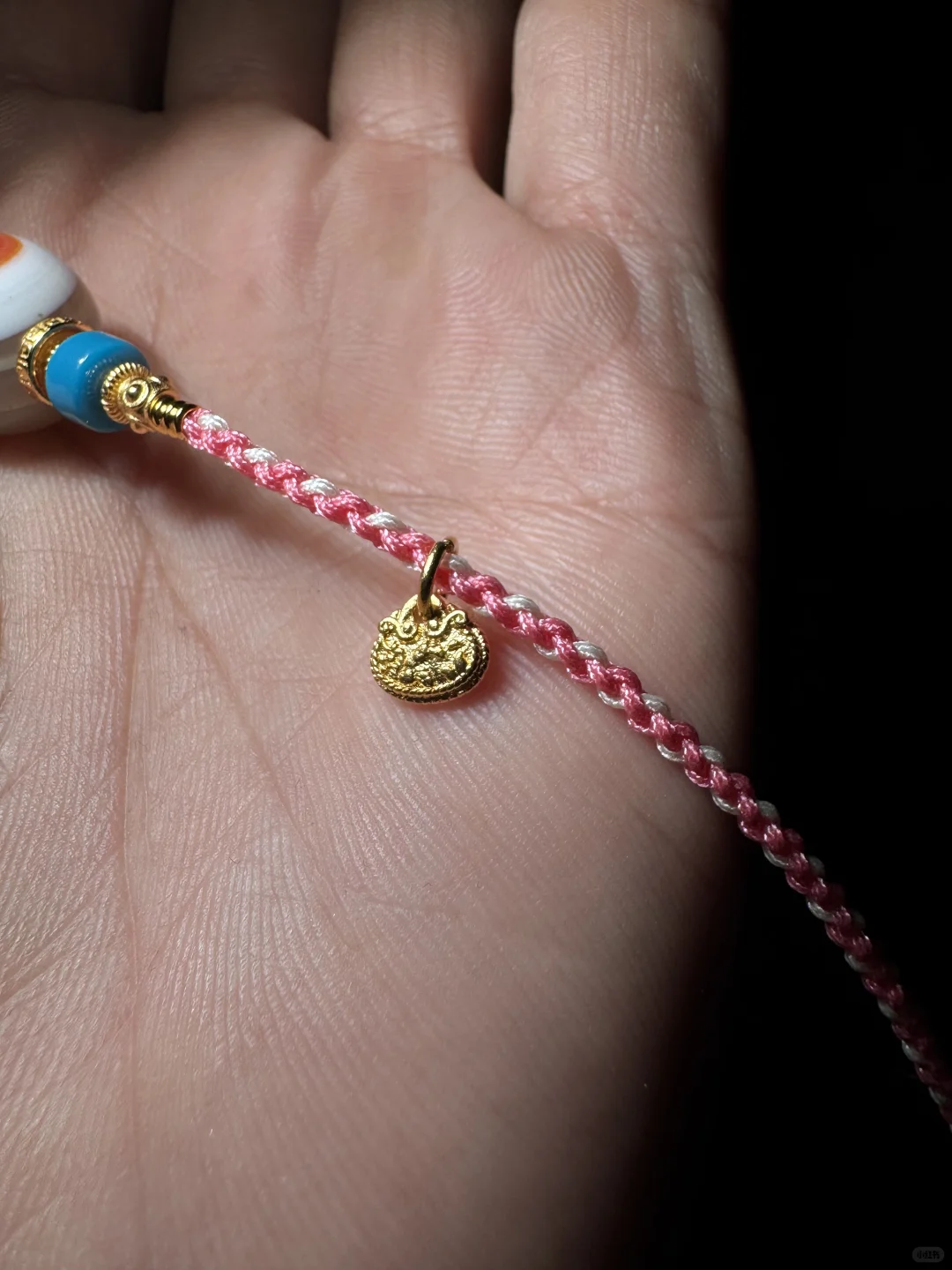 一款配色很提气的玛瑙板珠橘色板眼女士项链