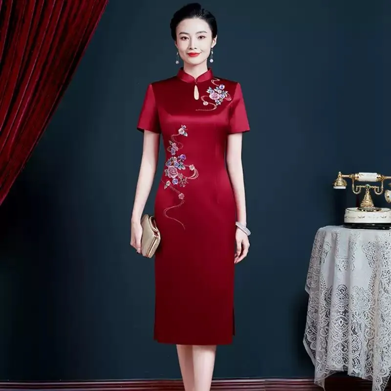 💐妈妈旗袍上新！真醋酸高级感拉满