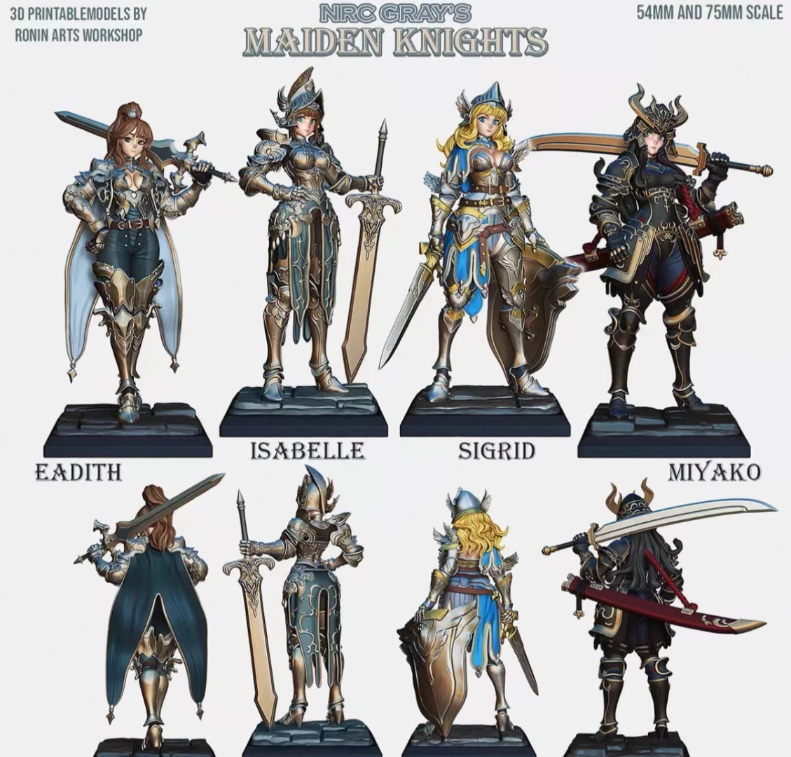 3d打印作品，罗宁美少女！