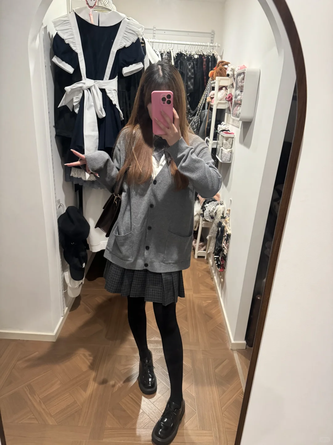 天冷要穿厚一丢丢的jk毛衣噜