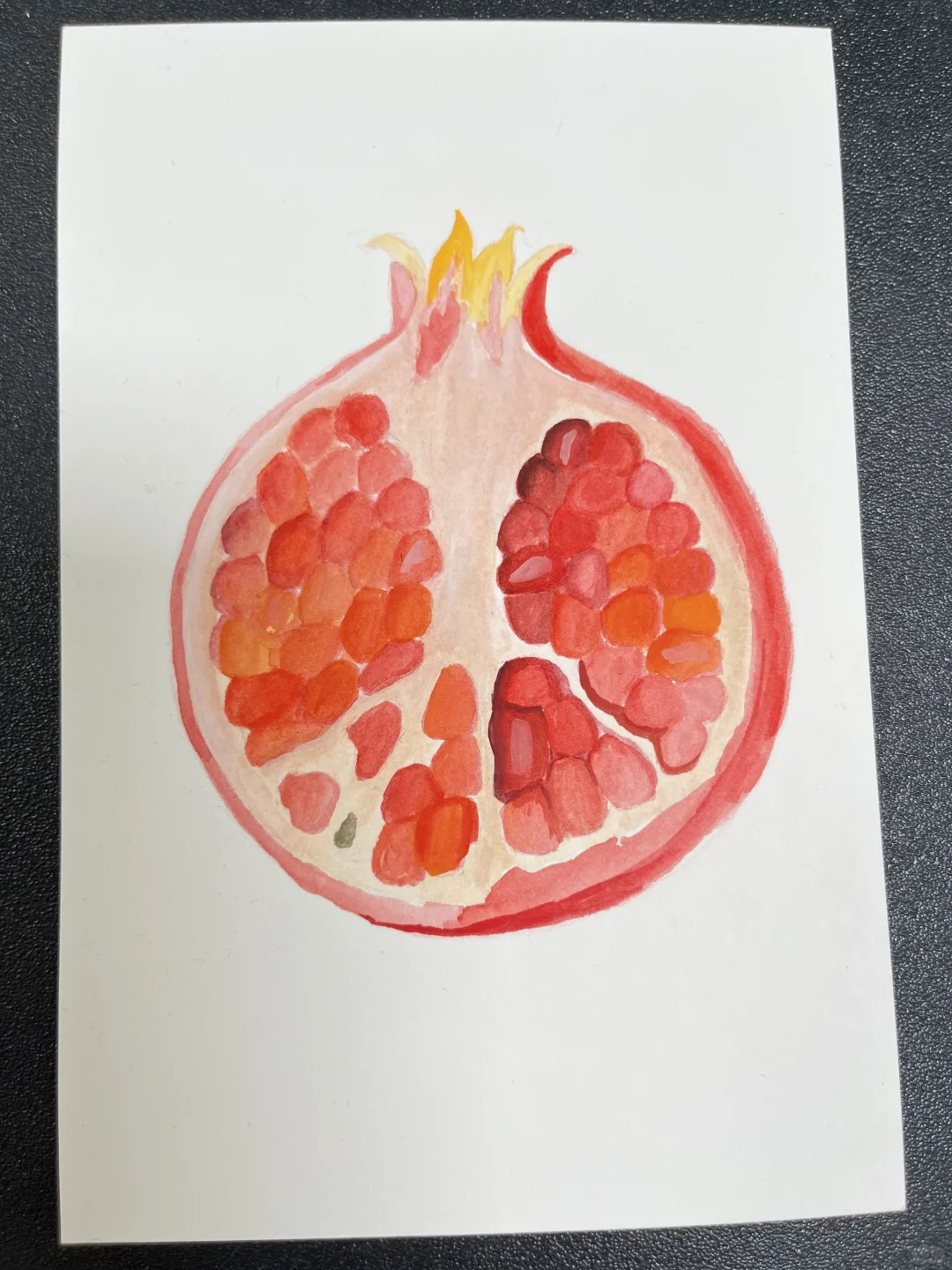 丙烯马克笔|石榴（附步骤图）