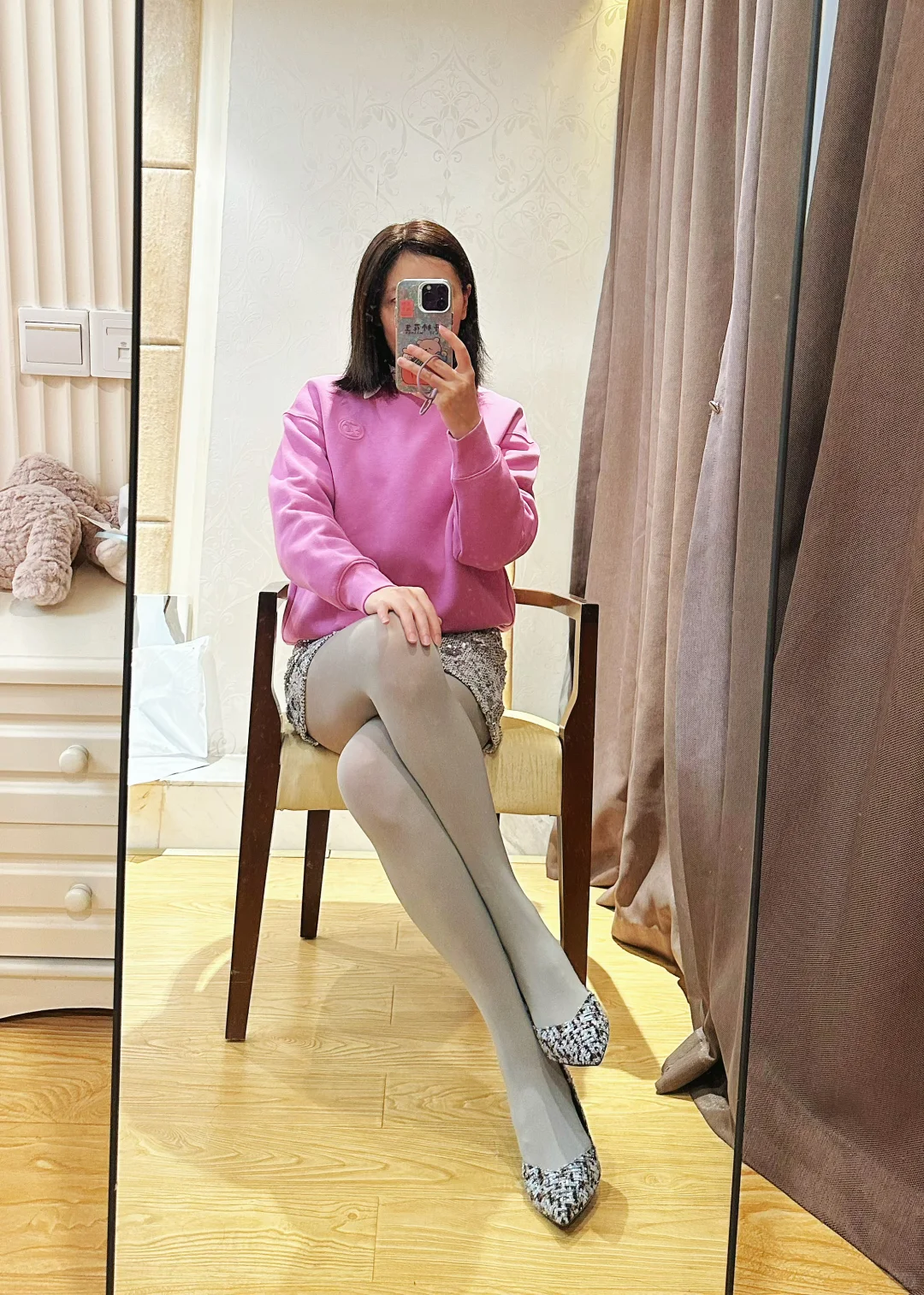 今天的穿搭 丝袜测评