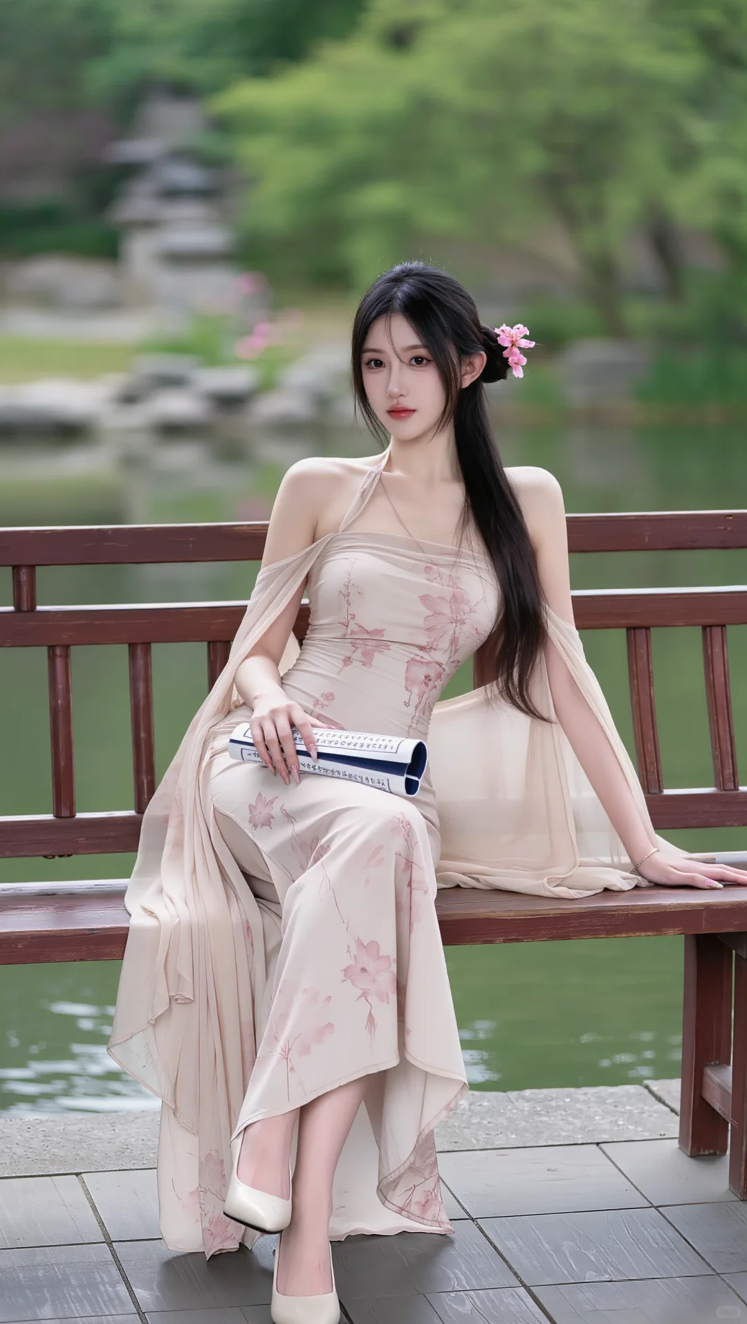 高跟和旗袍很搭哦