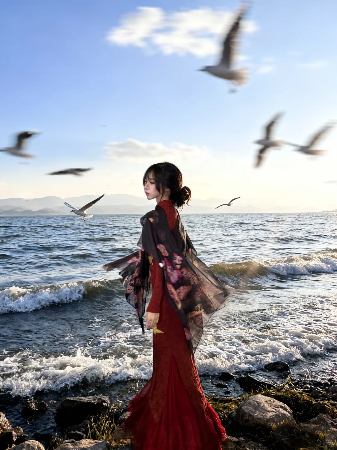 金丝红蝶🪭明媚感旗袍🌺我们大女人该穿的