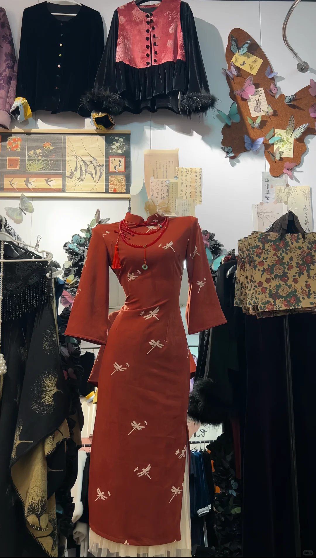 新中式｜旗袍、红色旗袍、冬季穿搭❤️