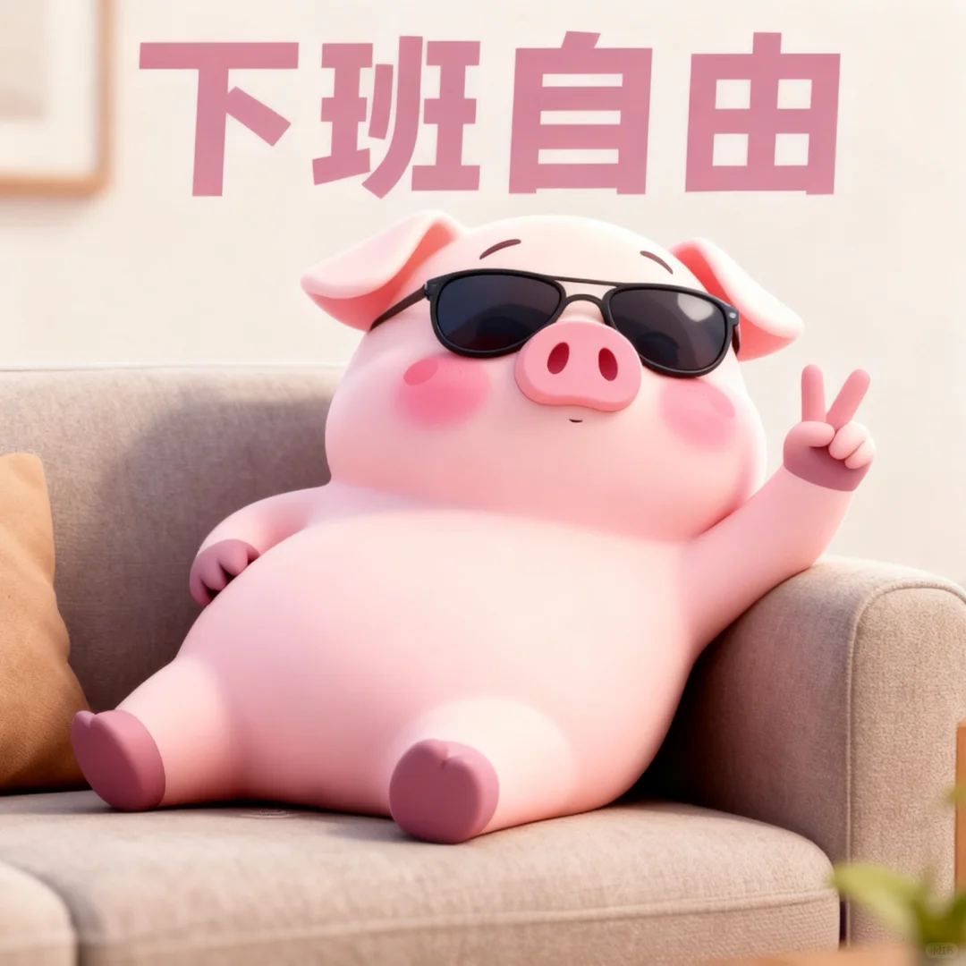 小肥猪表情包～摸鱼中勿扰