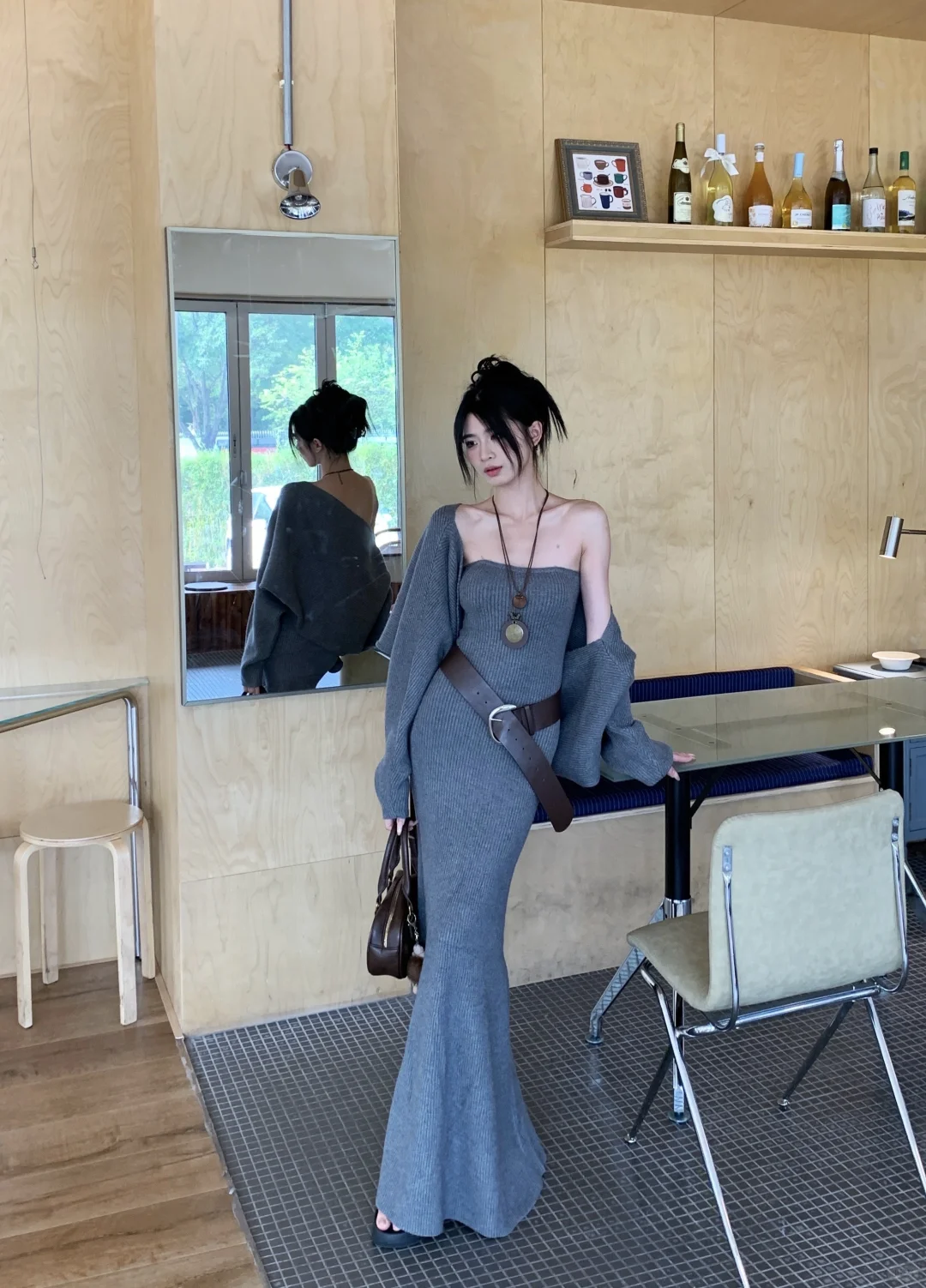 穿出超模既视感的针织套装太绝！！