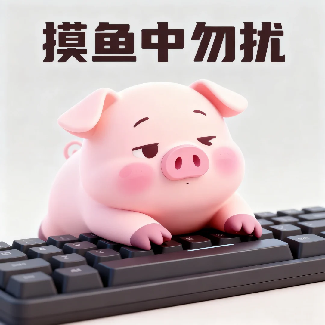 小肥猪表情包～摸鱼中勿扰