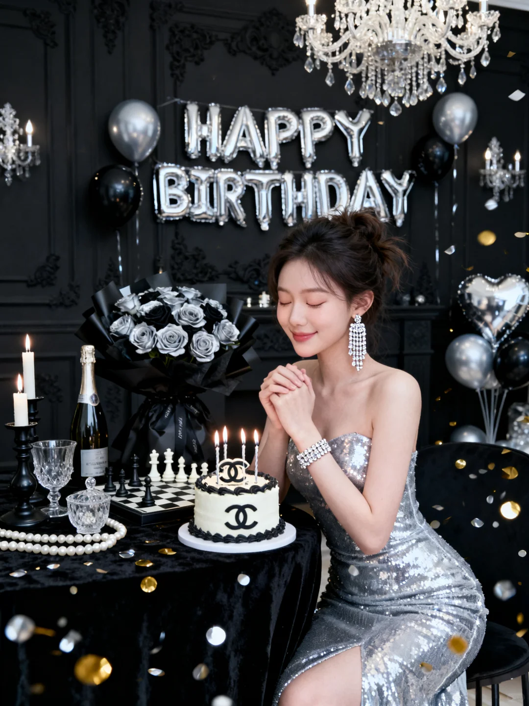 Ai生万物●怎样生成黑银风生日写真人像？