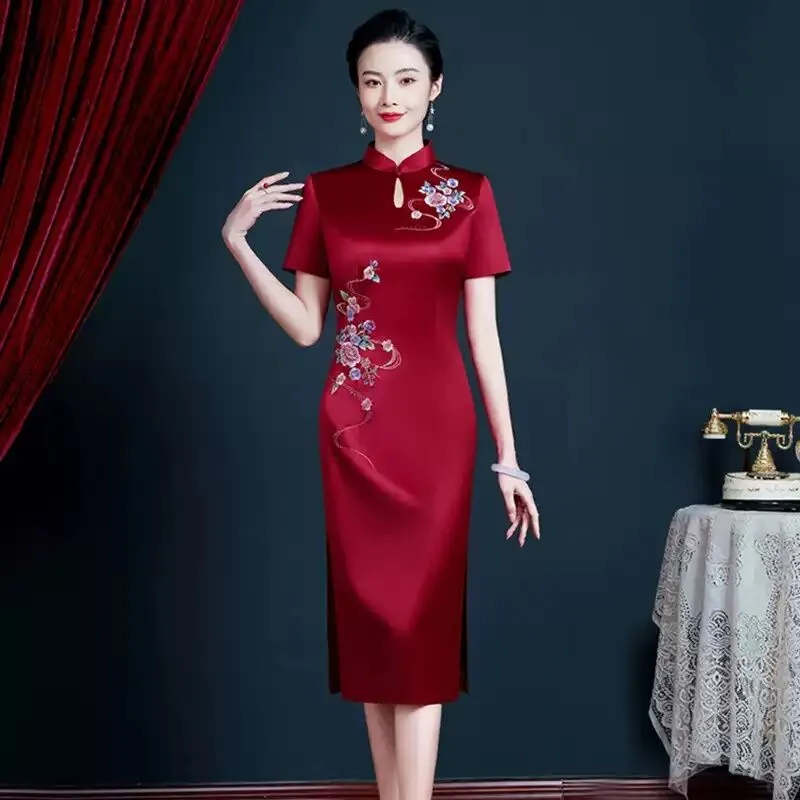 💐妈妈旗袍上新！真醋酸高级感拉满