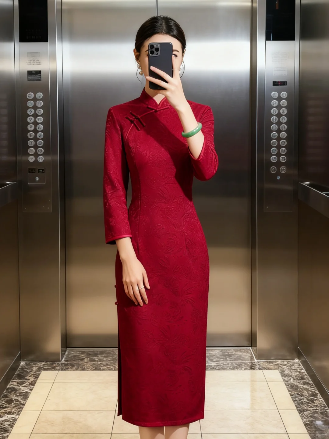 🔴红色旗袍