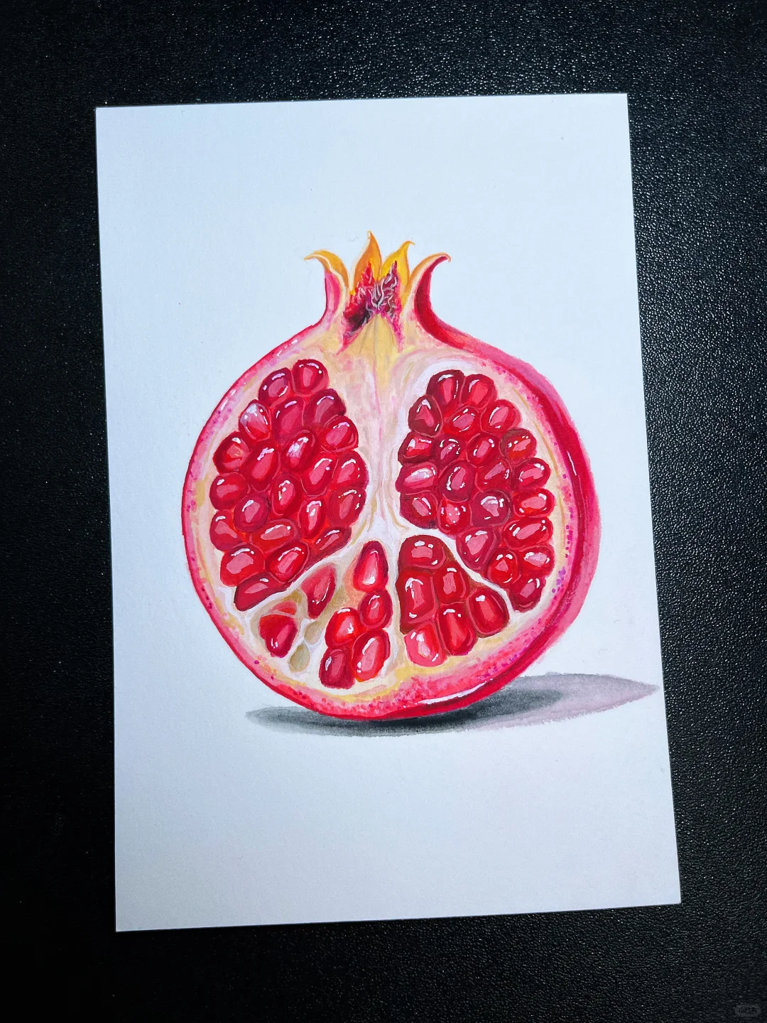 丙烯马克笔|石榴（附步骤图）