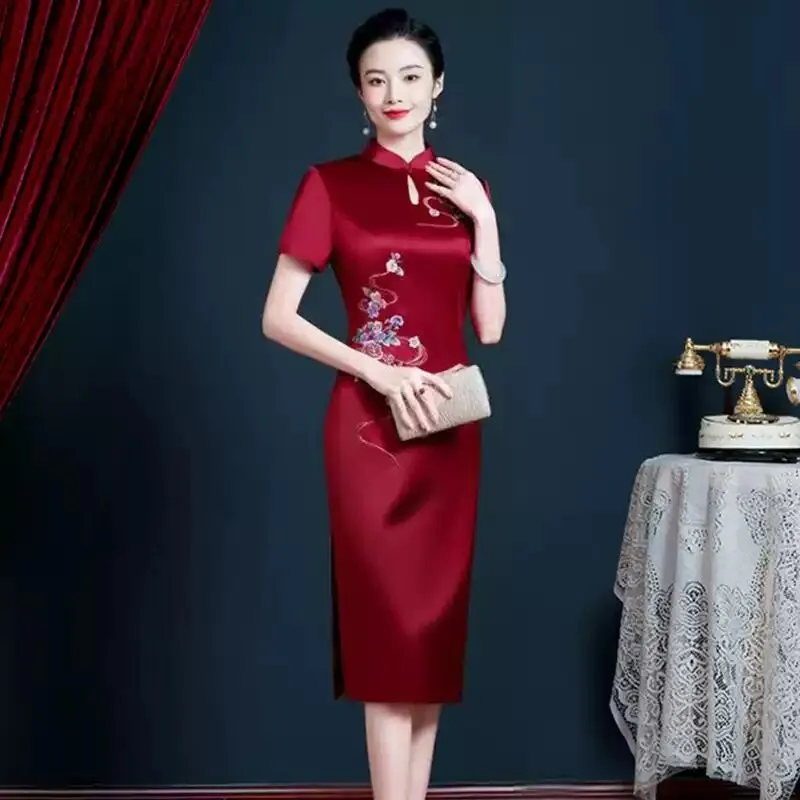 💐妈妈旗袍上新！真醋酸高级感拉满