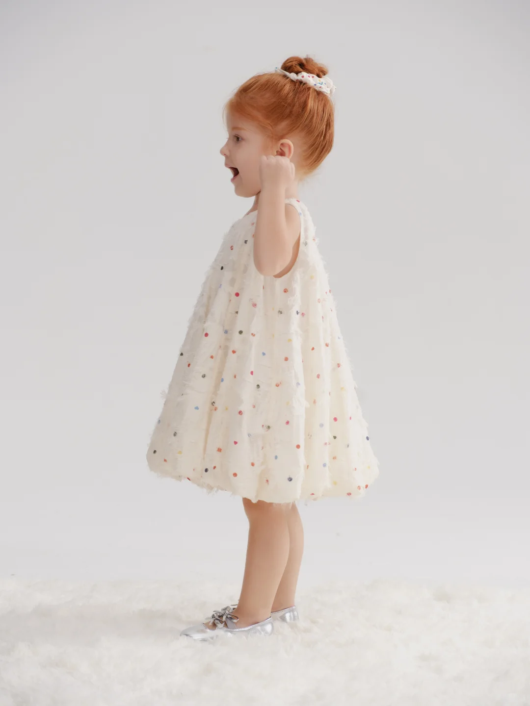 女宝宝一眼心动♥彩色波点泡泡裙🫧