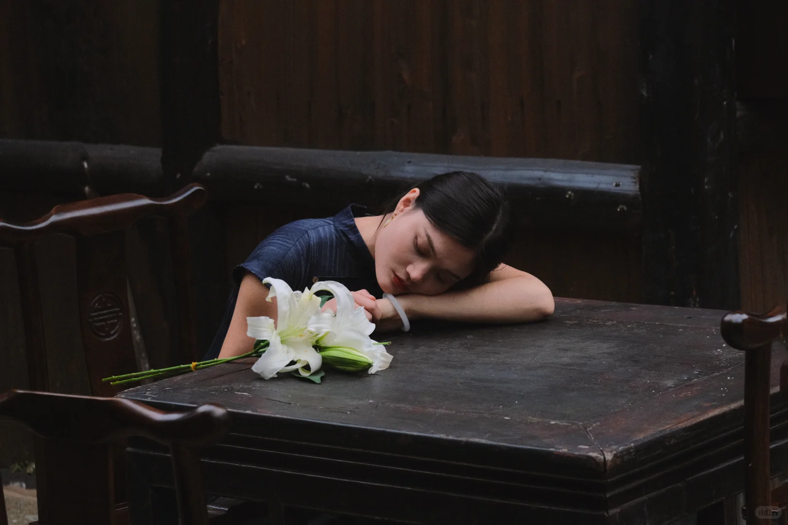 和不愿意擦边的男朋友，一起拍的江夏里旗袍