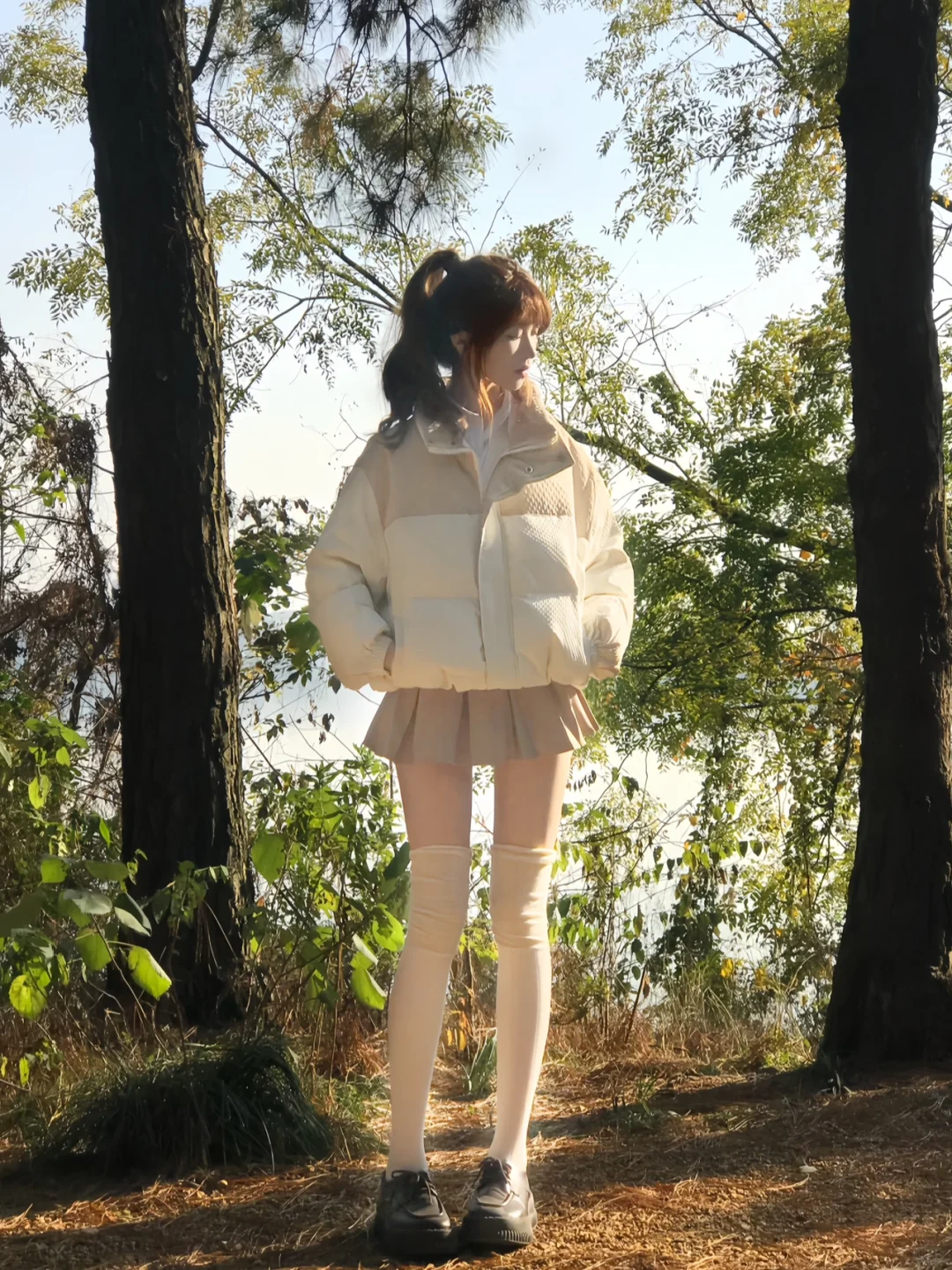 棉服➕过膝袜 这样穿也太好看了吧