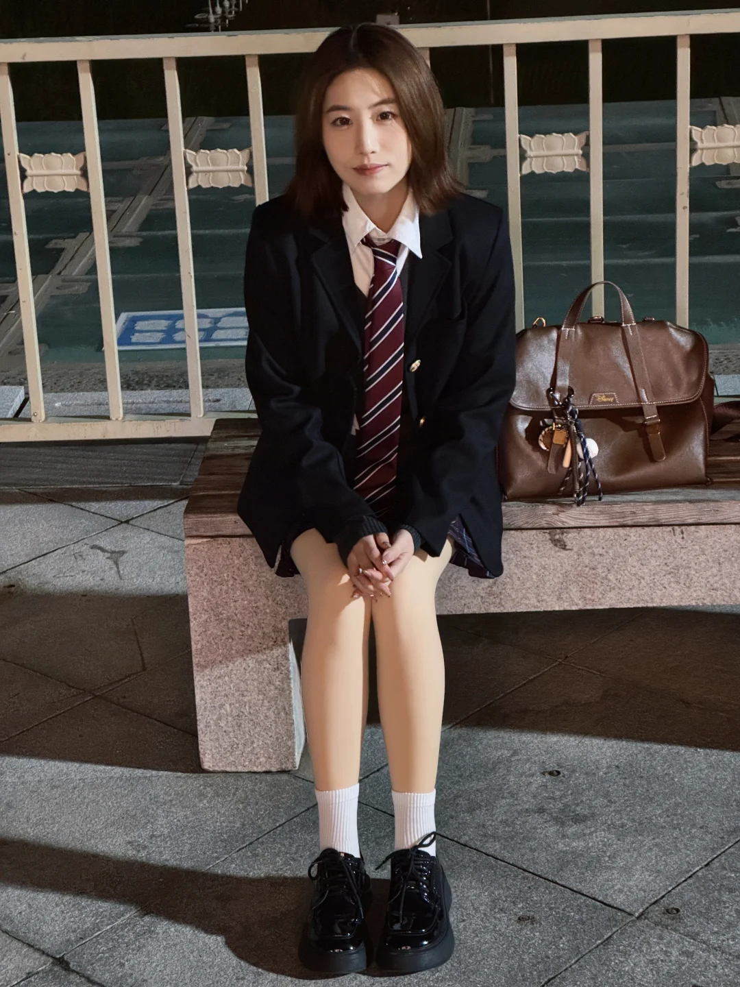 夜间JK制服拍照📸