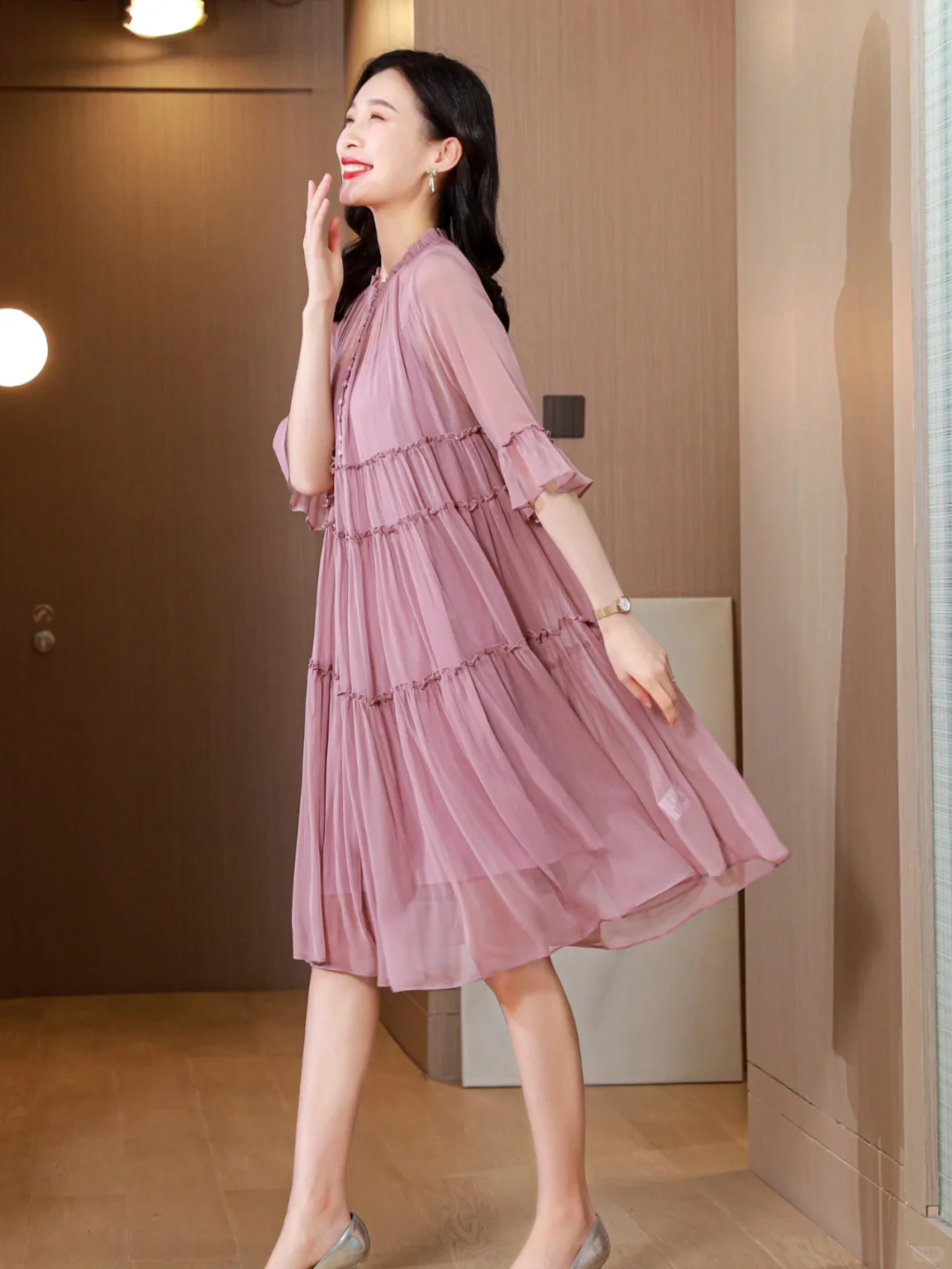 曼妙优雅女人味 高级感桑蚕丝连衣裙👗