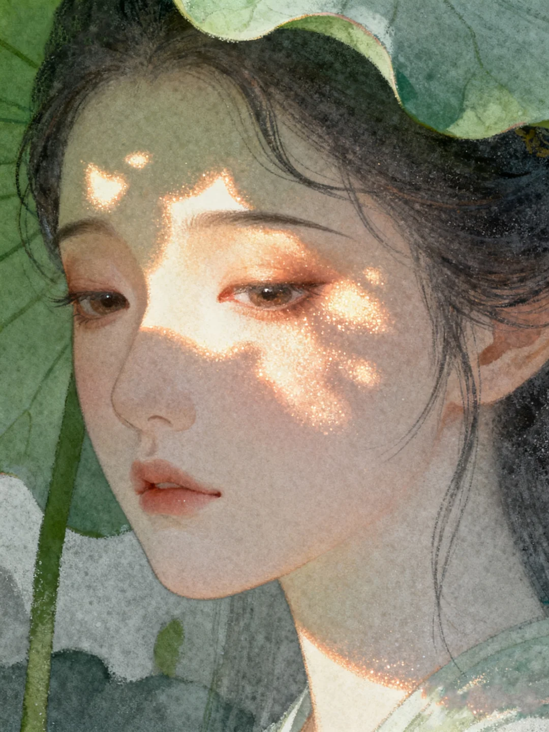 湛湛晨露，青落美人兮