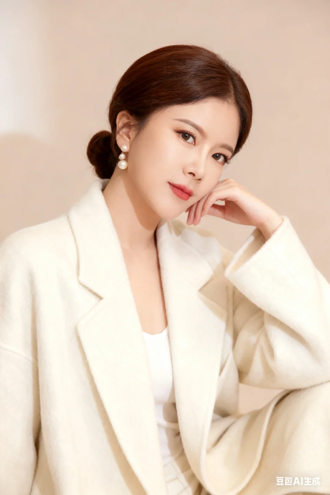 白色系端庄正式写真