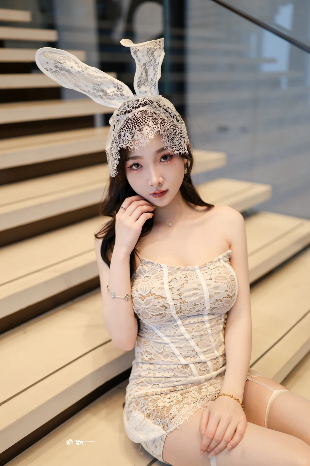 当蕾丝邂逅兔耳，这样的“兔系”魅力谁不爱