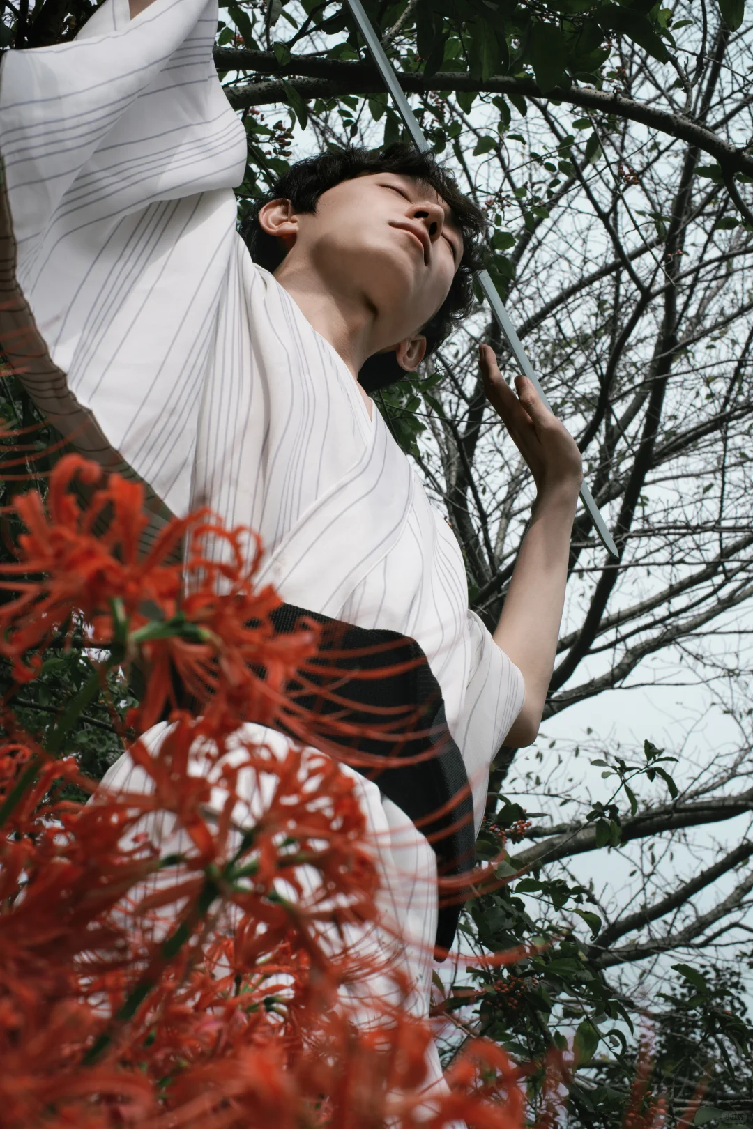 “溺花问夏 锁山吻秋”