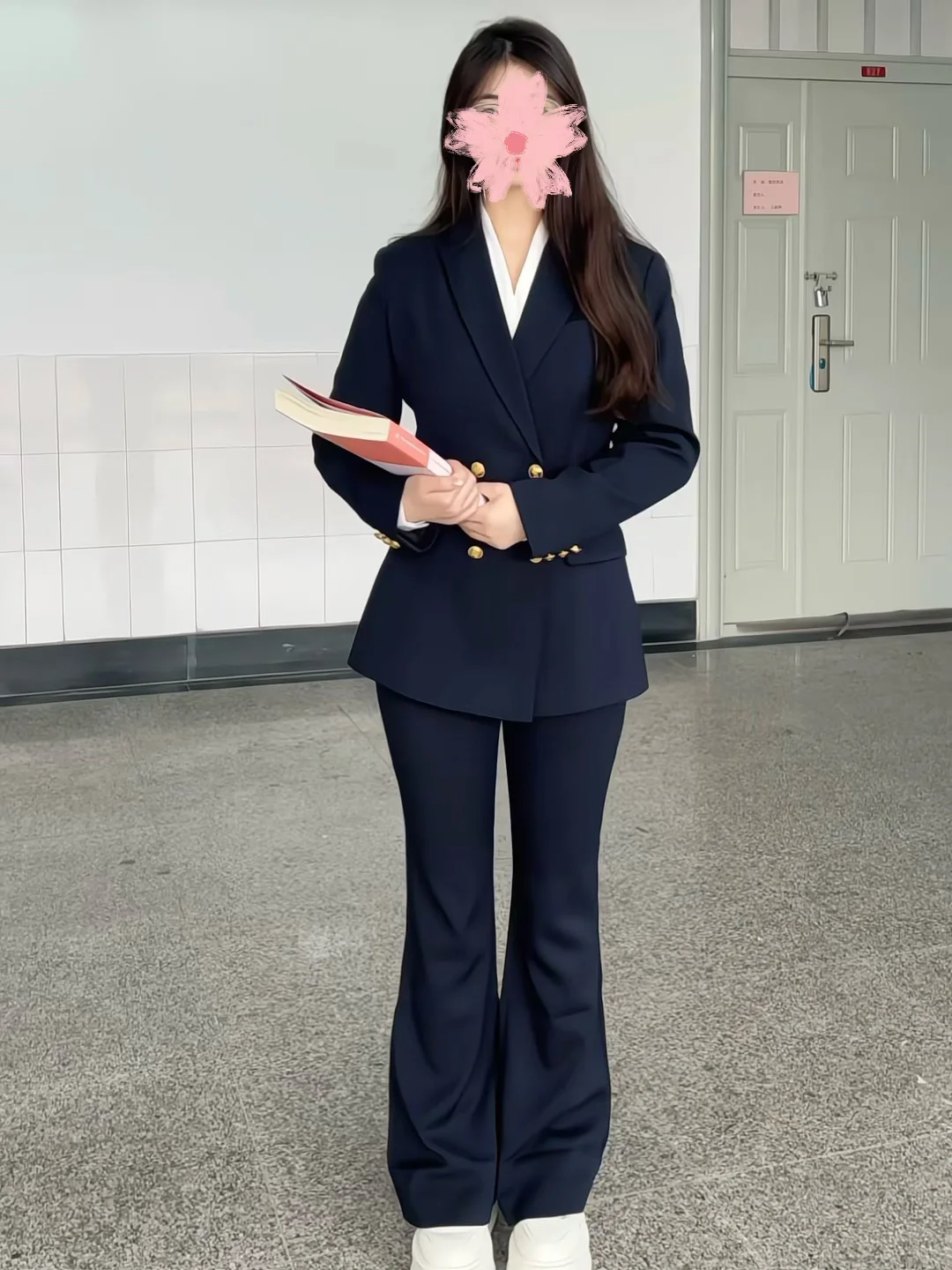 166/115 微胖女大学生平价西装套装分享