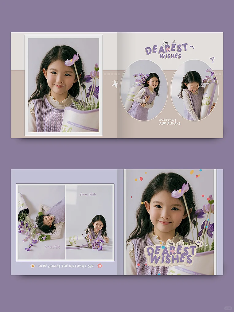 紫色系宝宝照排版 | 超好看！快收藏起来❤