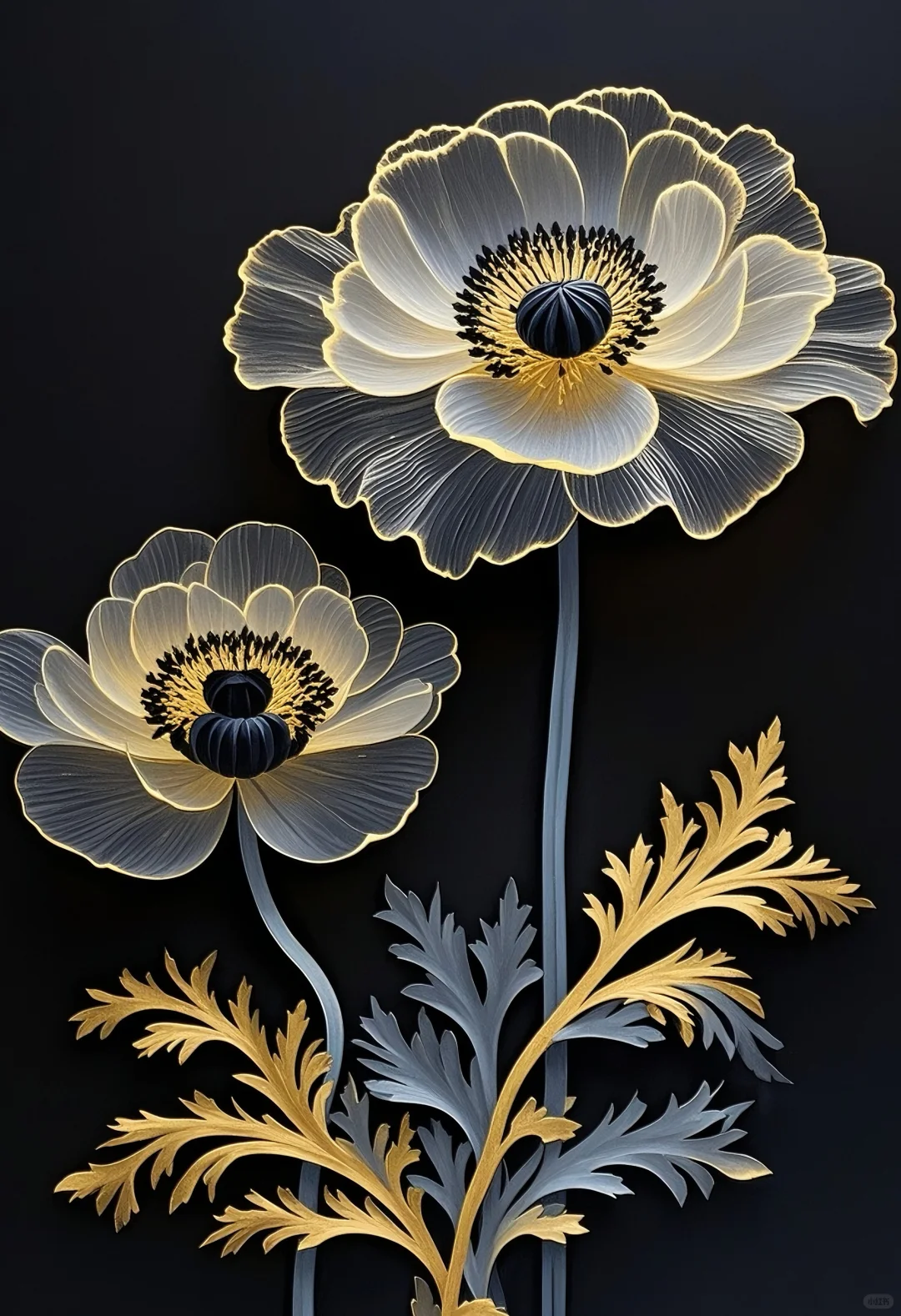 奢华蓝金系列：虞美人