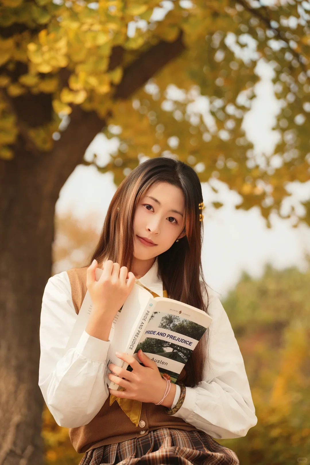 秋日JK少女与银杏的浪漫邂逅