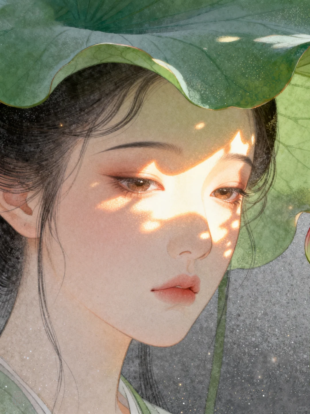 湛湛晨露，青落美人兮