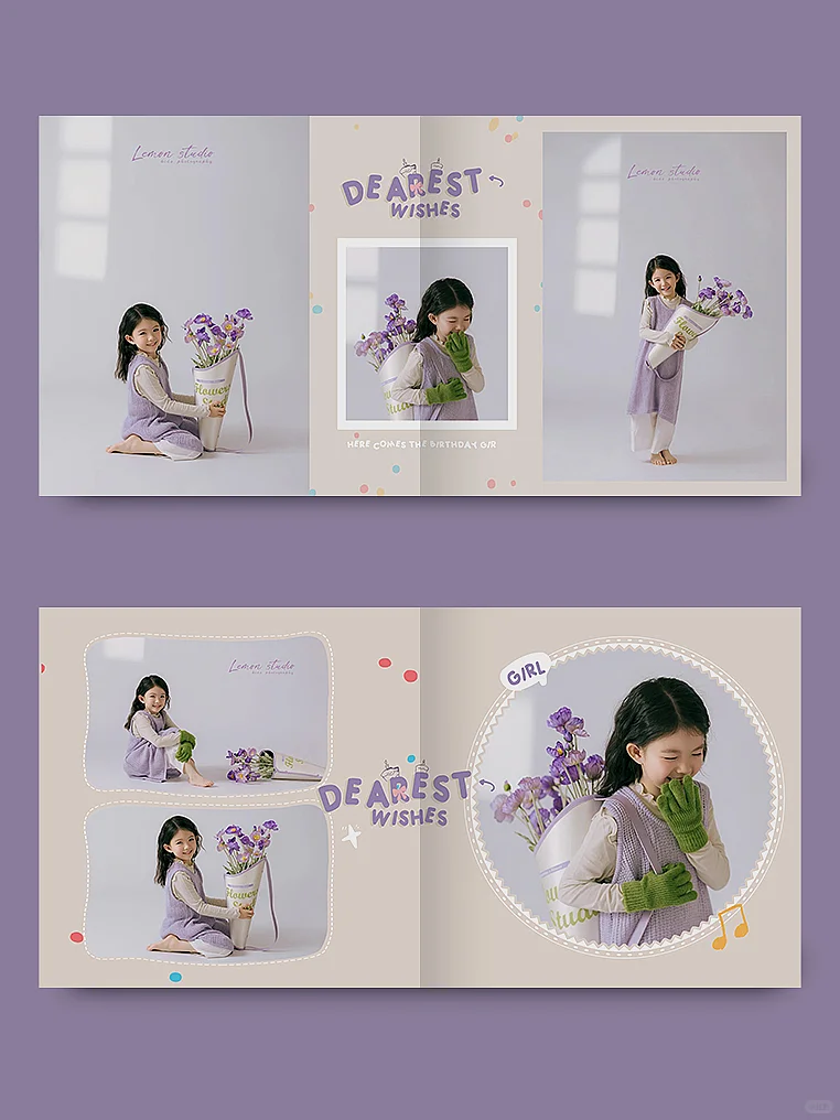 紫色系宝宝照排版 | 超好看！快收藏起来❤