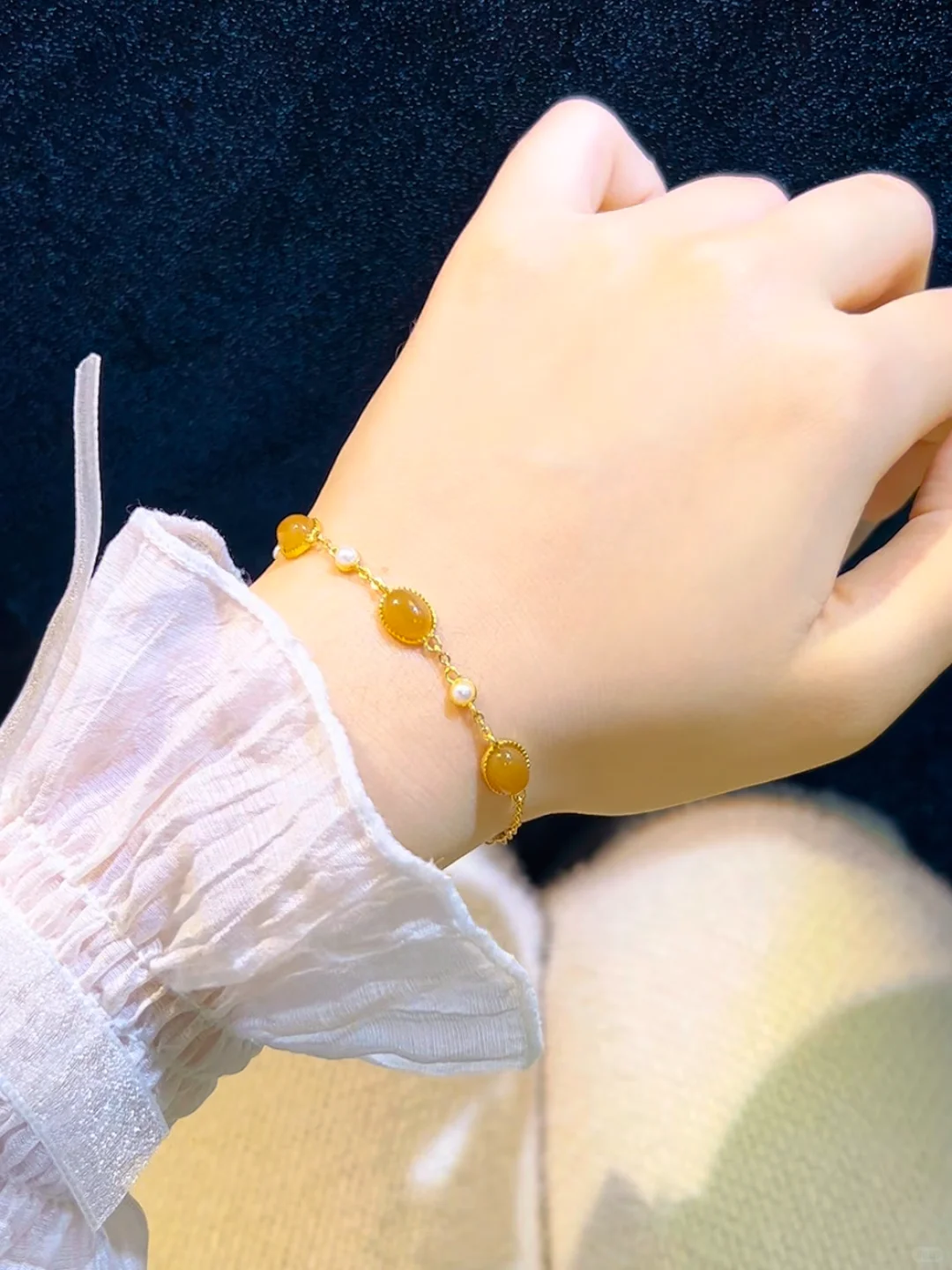 🌸天然和田玉手链，送礼显白神器！