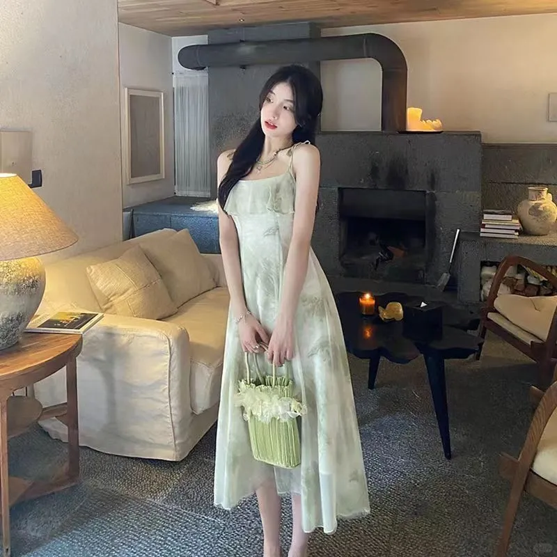 夏季必备💚艺术感森系初恋裙