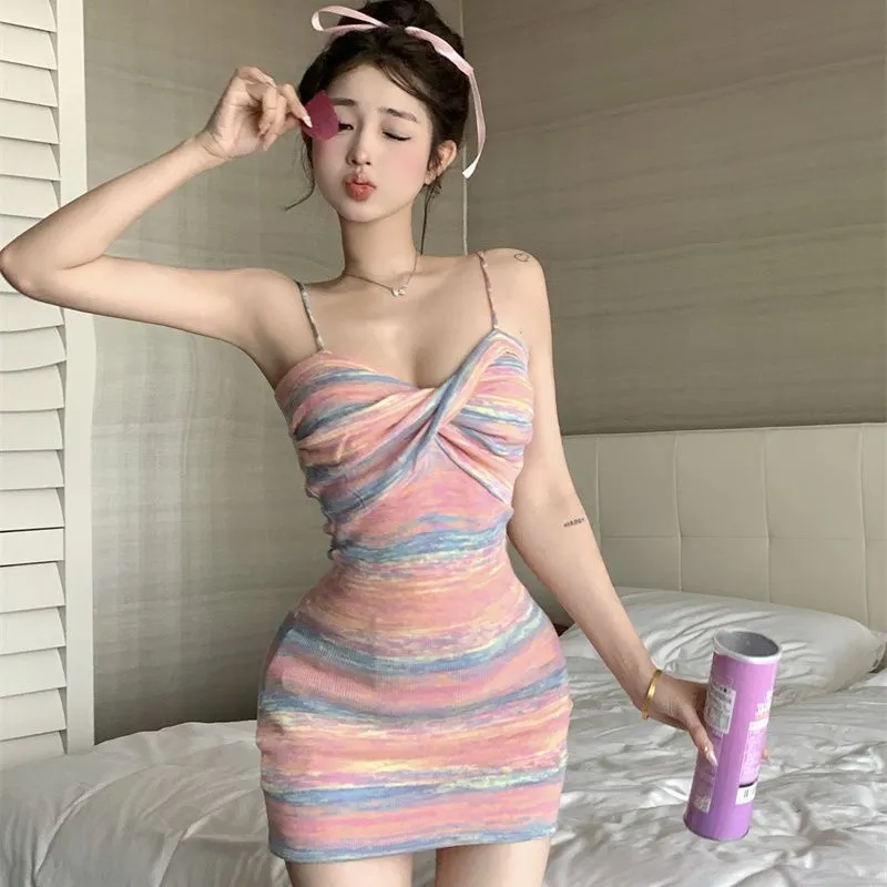 彩虹辣妹吊带裙🌈