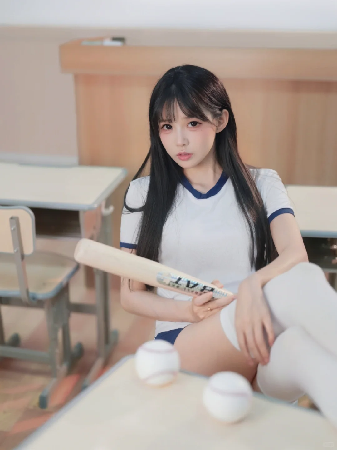 这也太甜太可爱了吧！放课后体操服少女