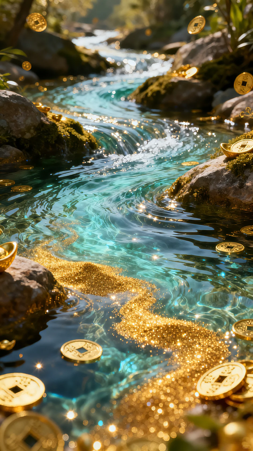【手机壁纸】流水生金