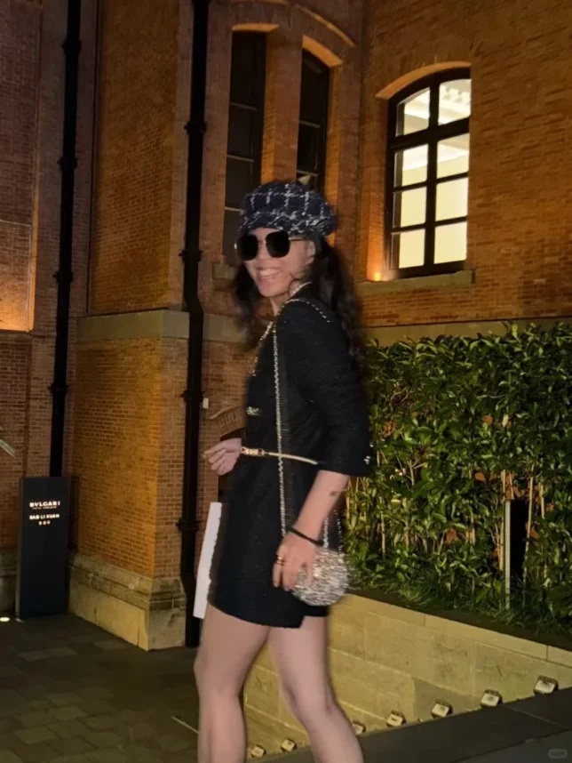 女明星ootd✨一眼爱的粗花呢运动感Look