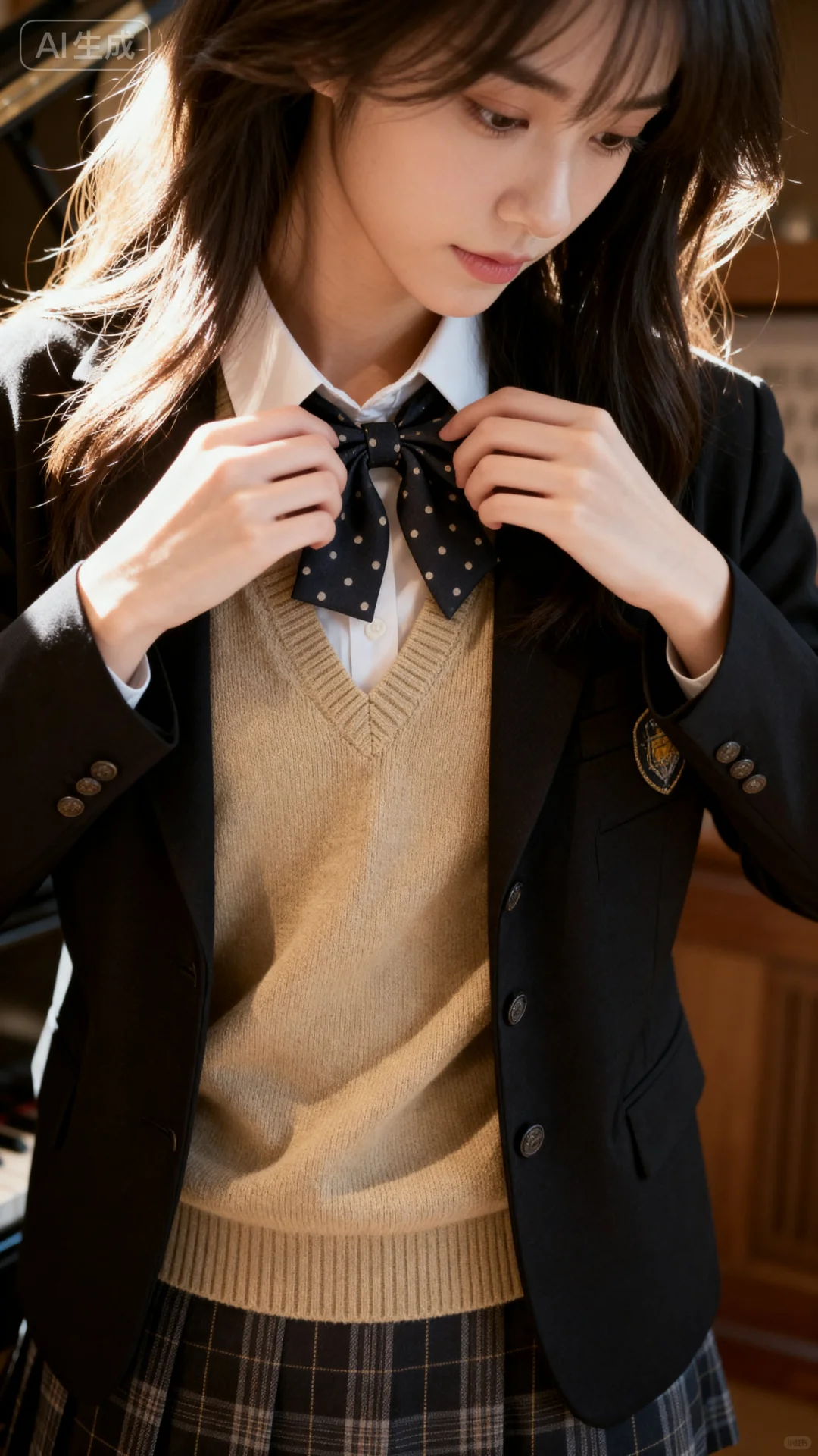 在钢琴教室拍 jk 照，氛围也是绝了