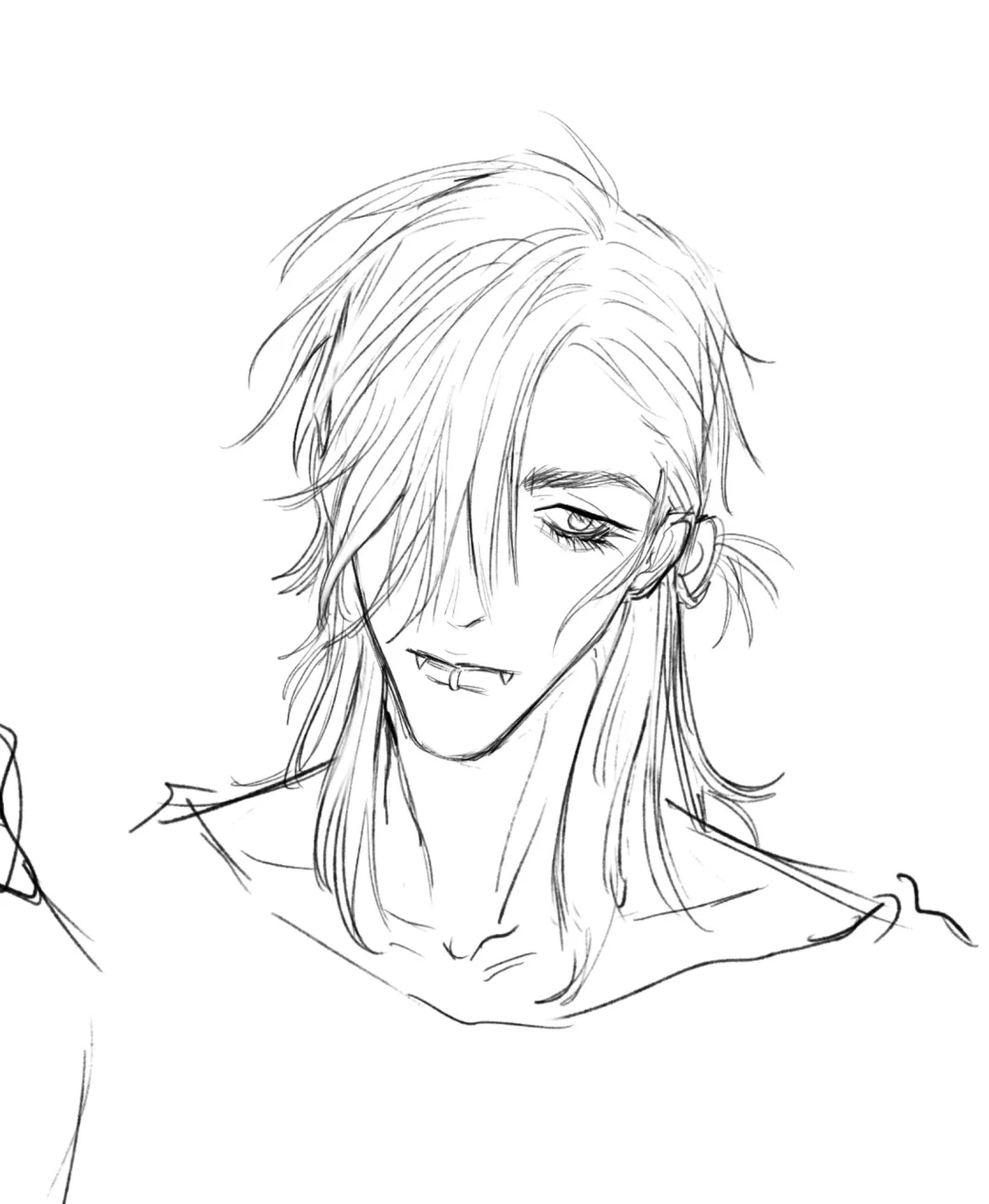 妖艳男子的头部一例