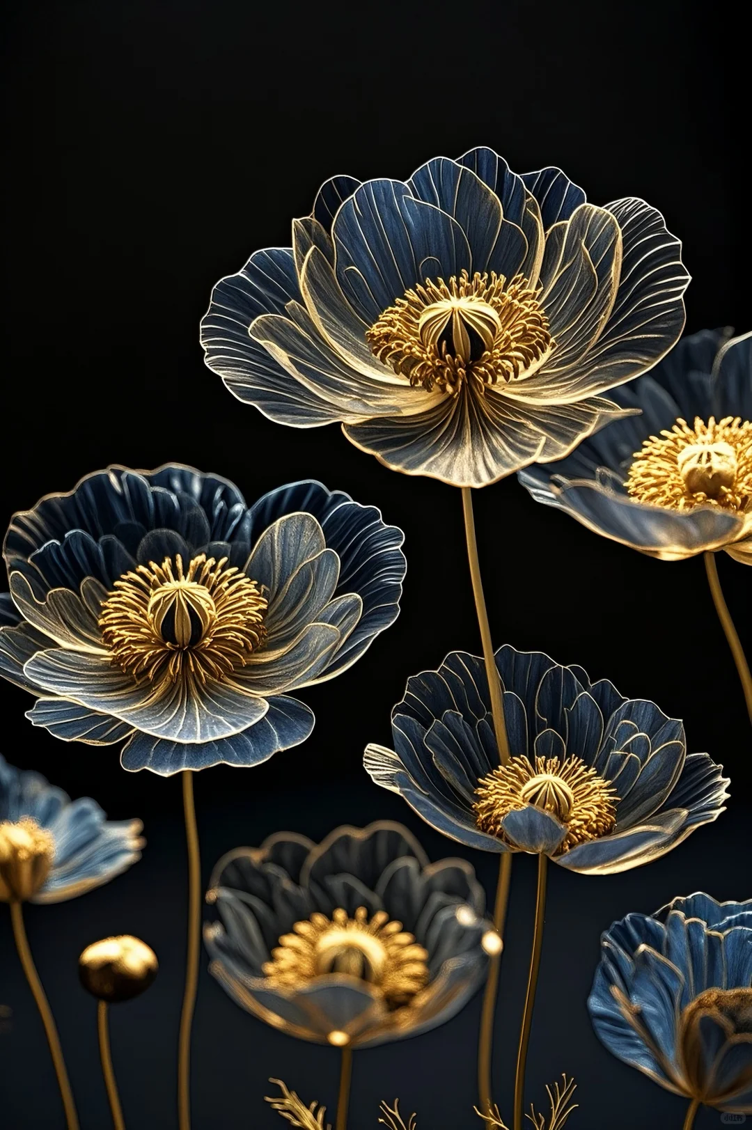 奢华蓝金系列：虞美人