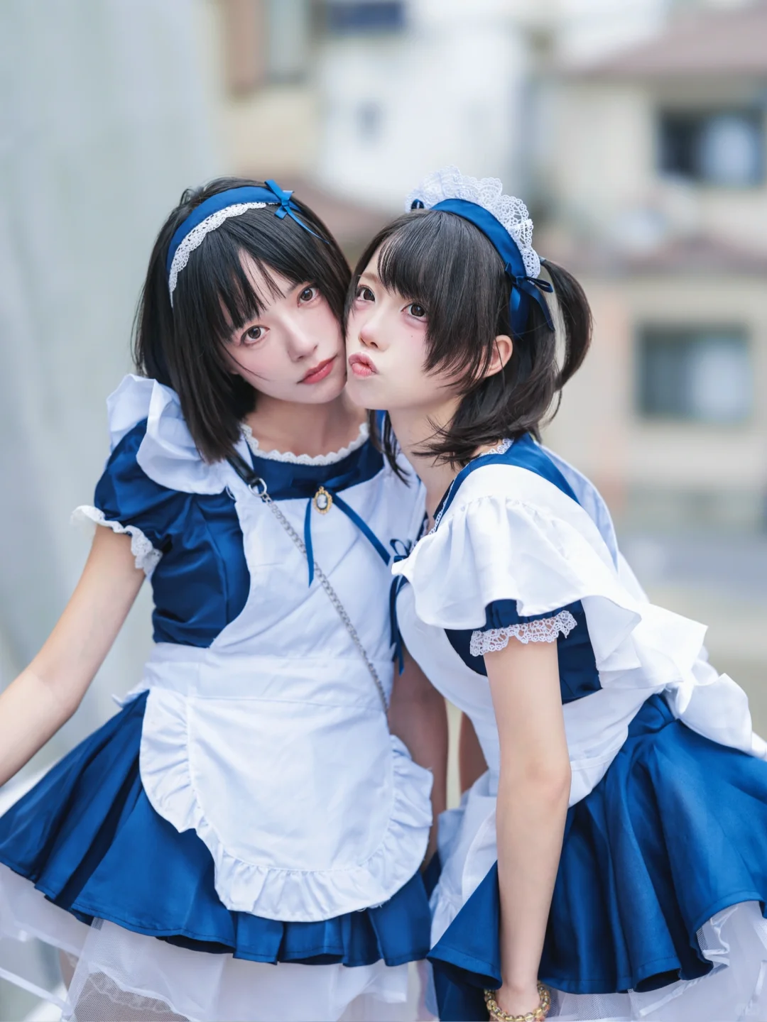 室外人像|在东京拍到了可爱的双子女仆！！