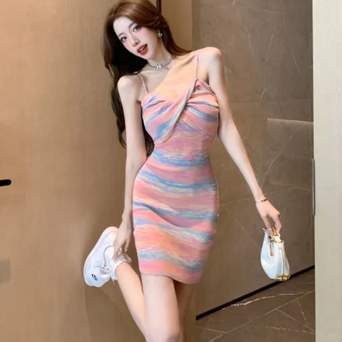 彩虹辣妹吊带裙🌈